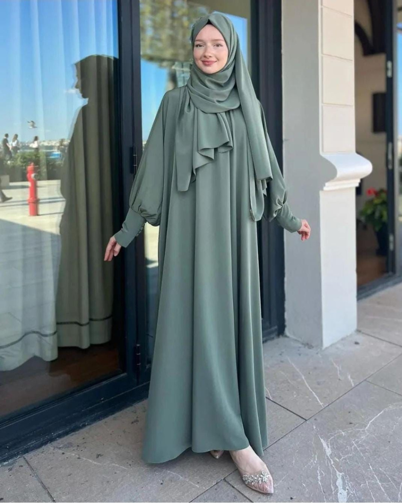Olive Abaya With Stoller