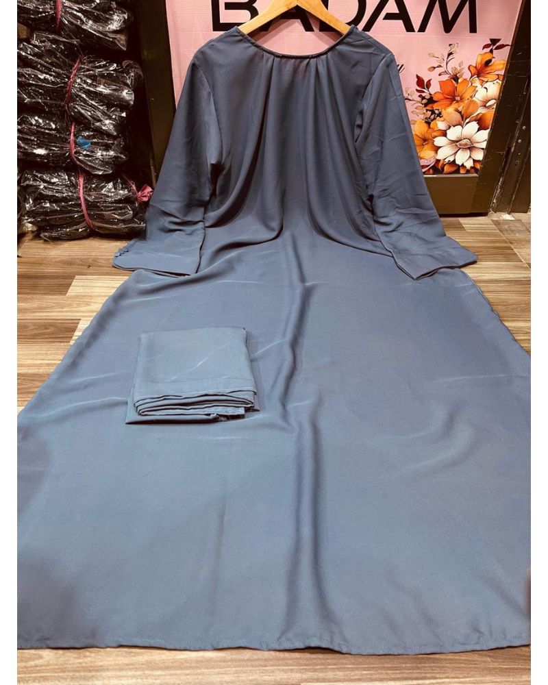 Arabic Grey Abaya With Stoller