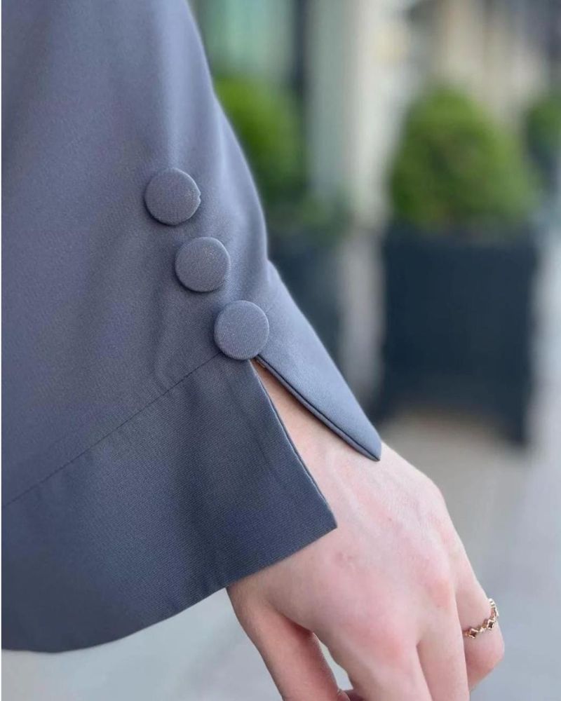 Arabic Grey Abaya With Stoller