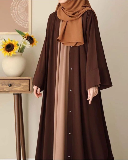 Chocolatey Abaya With Inner and Stoller