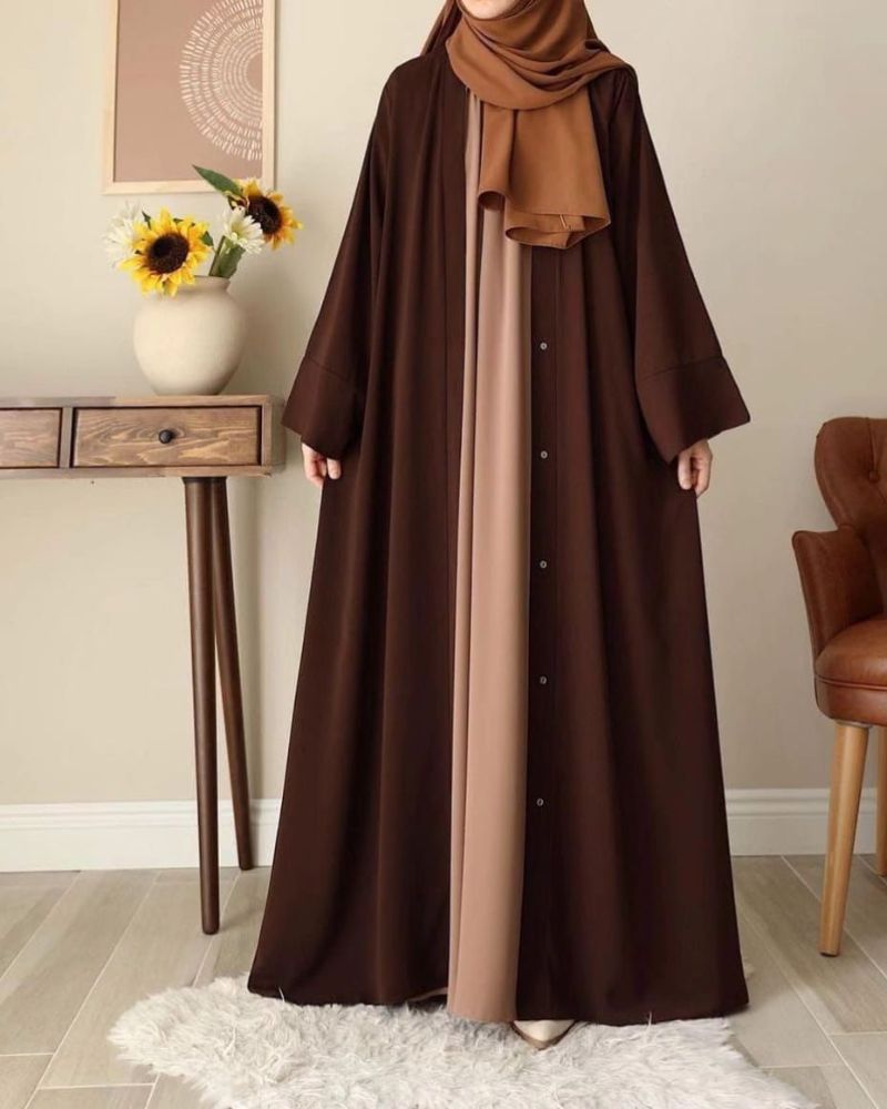 Chocolatey Abaya With Inner and Stoller