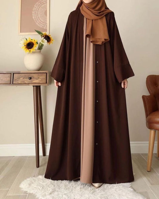 Chocolatey Abaya With Inner and Stoller