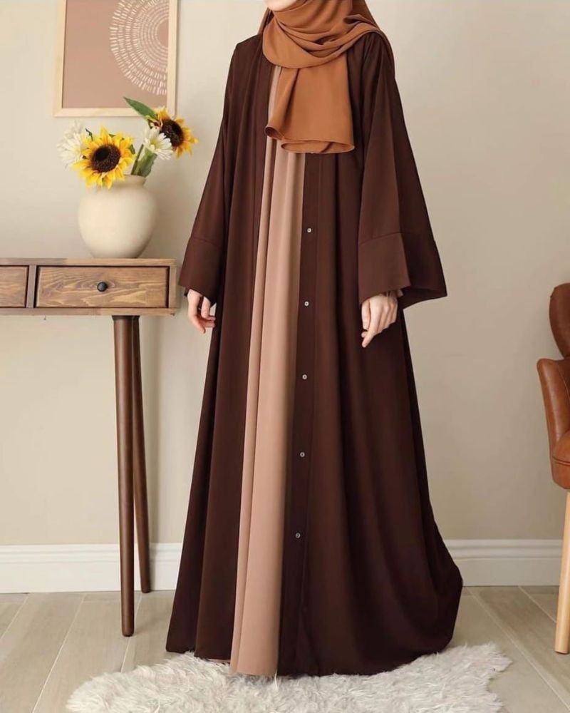Chocolatey Abaya With Inner and Stoller