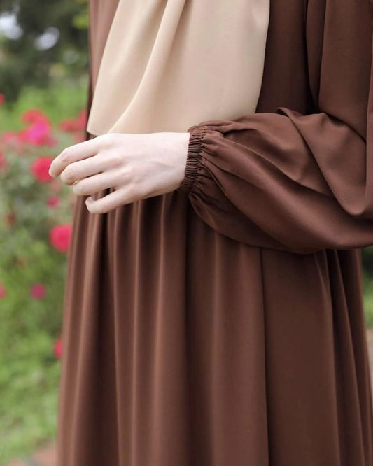 Brown frill abaya  With Stoller