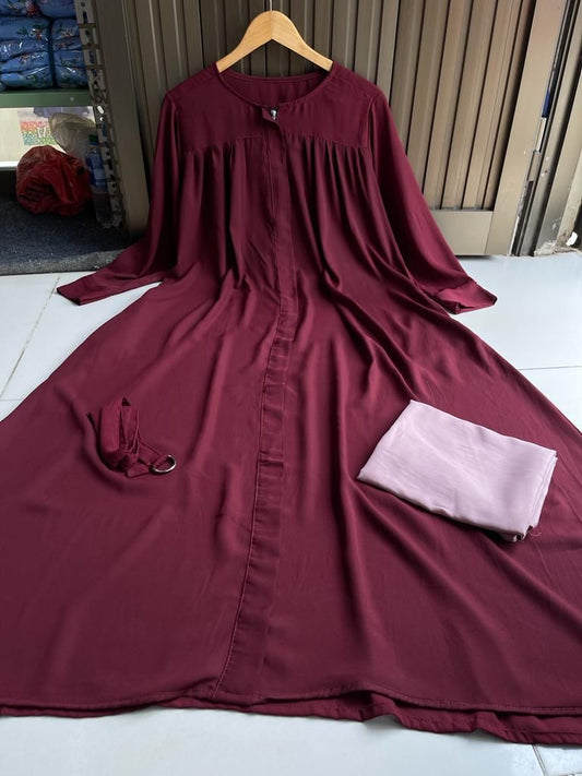Buckel Abaya With Stoller - Maroon